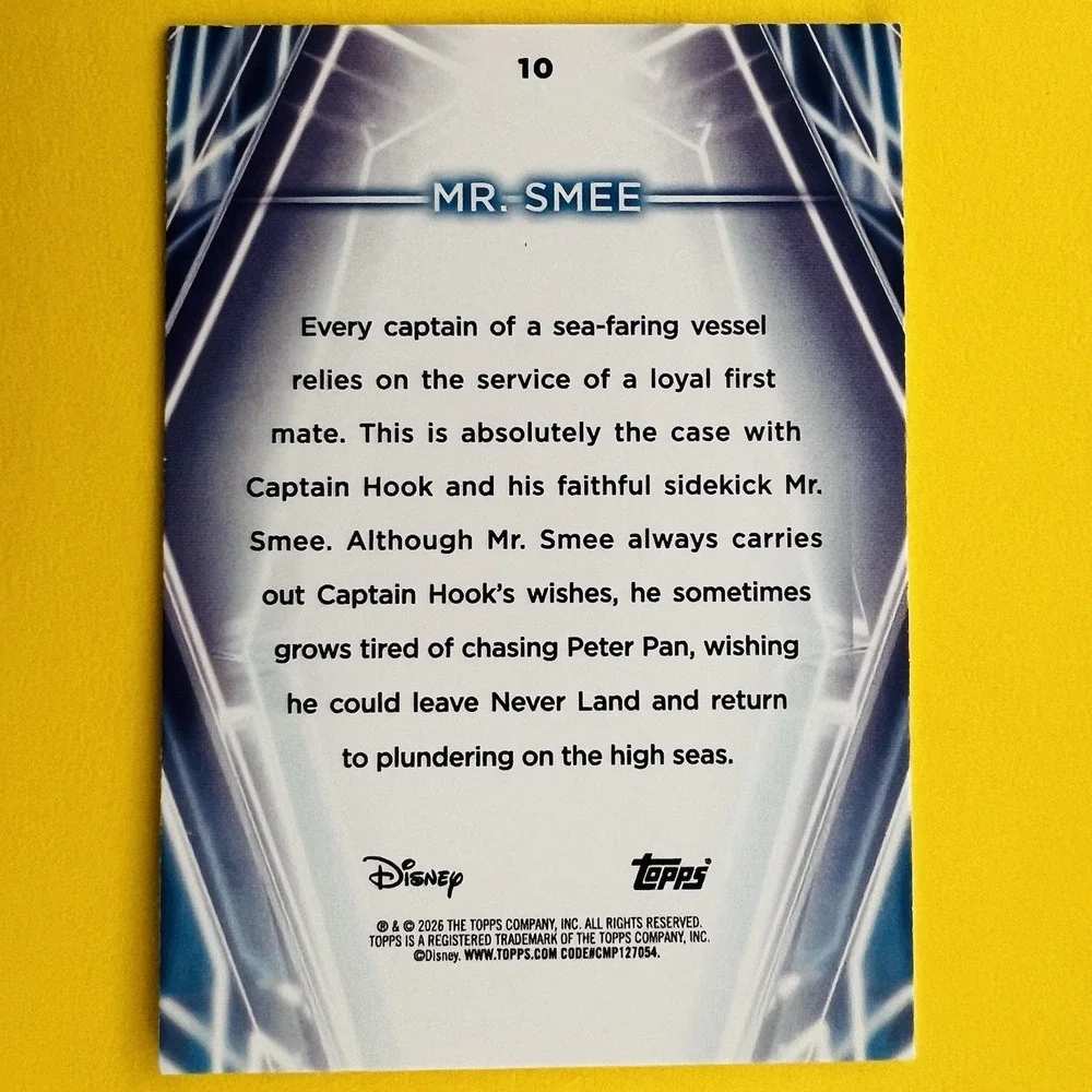2026 Topps Disney Neon Mr. Smee‎ #10 Disney Base